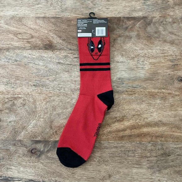 5/$20 NEW Adult Deadpool Socks - Picture 2 of 3